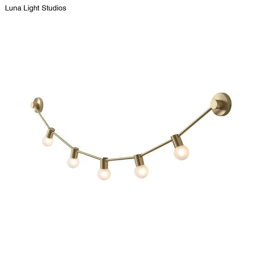 DecorBites™ Gold Frosted Glass Bubble Wall Light - 5-Light Post Modern Lamp