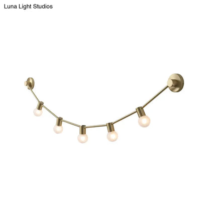 DecorBites™ Gold Frosted Glass Bubble Wall Light - 5-Light Post Modern Lamp