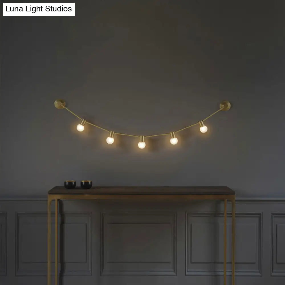 DecorBites™ Gold Frosted Glass Bubble Wall Light - 5-Light Post Modern Lamp