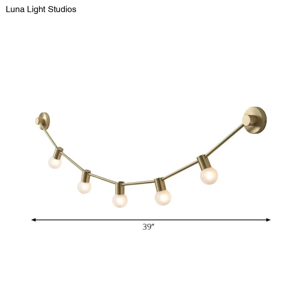 DecorBites™ Gold Frosted Glass Bubble Wall Light - 5-Light Post Modern Lamp