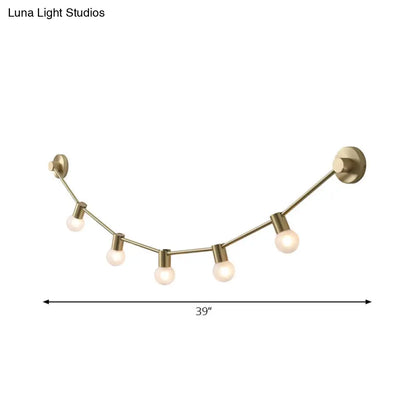 DecorBites™ Gold Frosted Glass Bubble Wall Light - 5-Light Post Modern Lamp