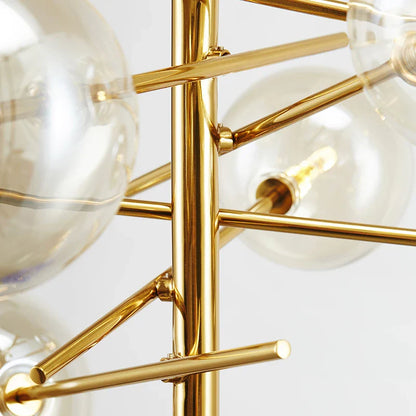 Gold Glass Bubble Chandelier for Dining Room - Chandelier