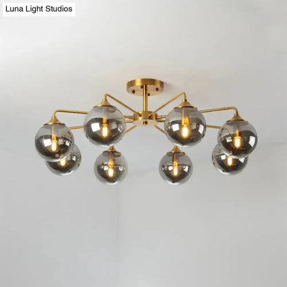 DecorBites™ DecorBites™ Gold Glass Ceiling Light for Modern Living Room