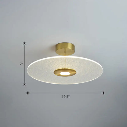 DecorBites™ DecorBites™ Gold LED Bedroom Ceiling Light: Simple Disk-Shaped Flush Mount