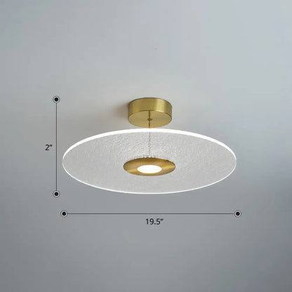 DecorBites™ DecorBites™ Gold LED Bedroom Ceiling Light: Simple Disk-Shaped Flush Mount