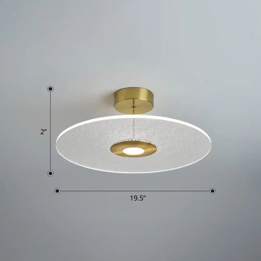 DecorBites™ DecorBites™ Gold LED Bedroom Ceiling Light: Simple Disk-Shaped Flush Mount