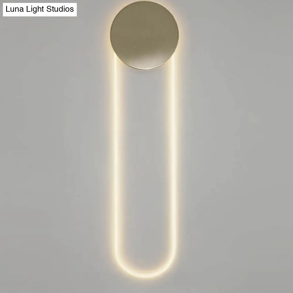 DecorBites™ Gold LED Bedroom Wall Mount Light Fixture - Contemporary Oblong Wall Lighting Ideas