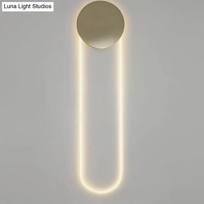 DecorBites™ Gold LED Bedroom Wall Mount Light Fixture - Contemporary Oblong Wall Lighting Ideas