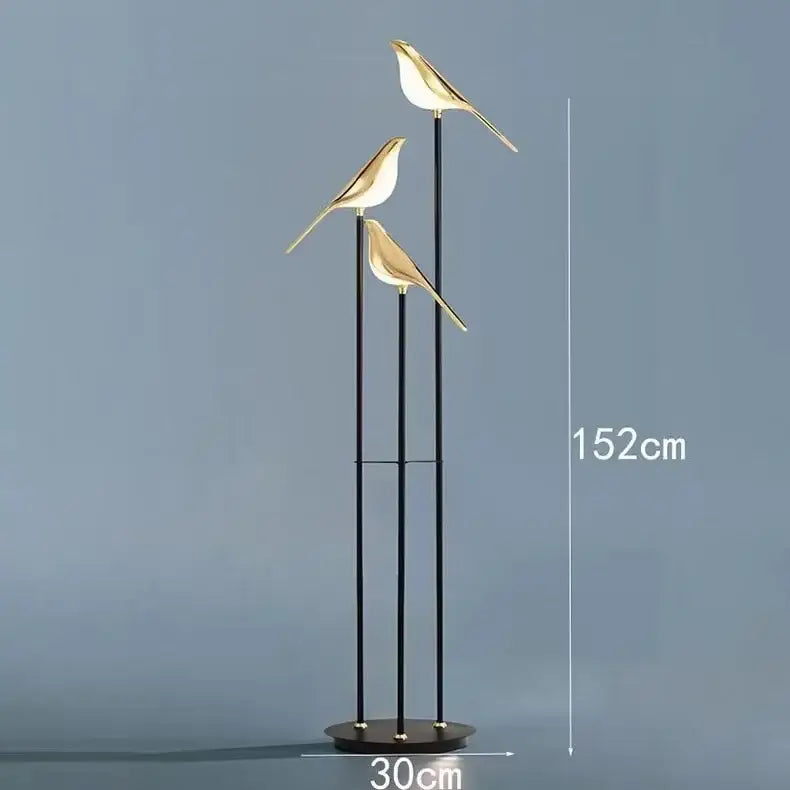 Gold led bird desk lamp with gold-toned bird design and sleek black metal poles for bedroom and living room decorbites led bird