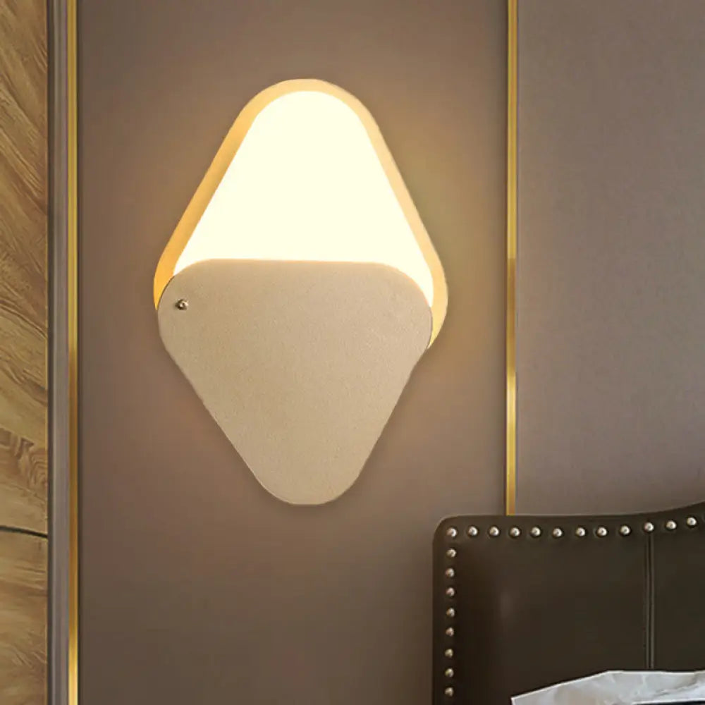 DecorBites™ DecorBites™ Gold LED Rotatable Wall Sconce: Simple Metal Triangle Fixture for Bedroom