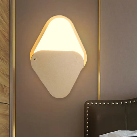 DecorBites™ DecorBites™ Gold LED Rotatable Wall Sconce: Simple Metal Triangle Fixture for Bedroom