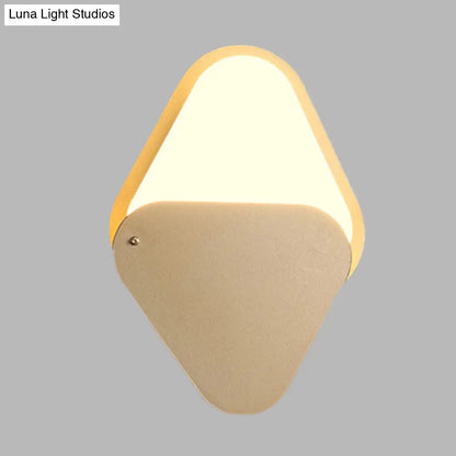 DecorBites™ DecorBites™ Gold LED Rotatable Wall Sconce: Simple Metal Triangle Fixture for Bedroom
