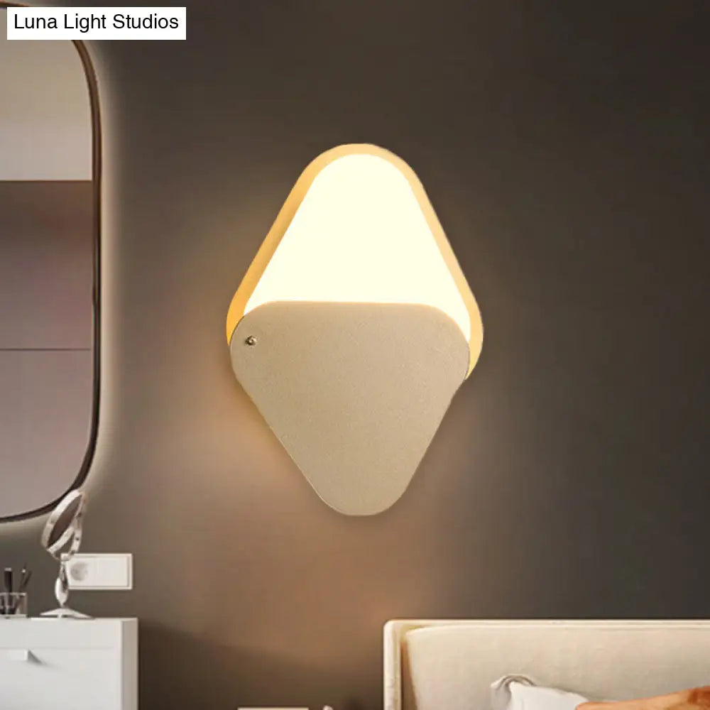 DecorBites™ DecorBites™ Gold LED Rotatable Wall Sconce: Simple Metal Triangle Fixture for Bedroom