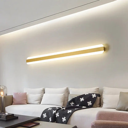 DecorBites™ DecorBites™ Gold LED Wall Light in Warm/White - Linear Acrylic Mount, 12"/16"/23.5" Wide