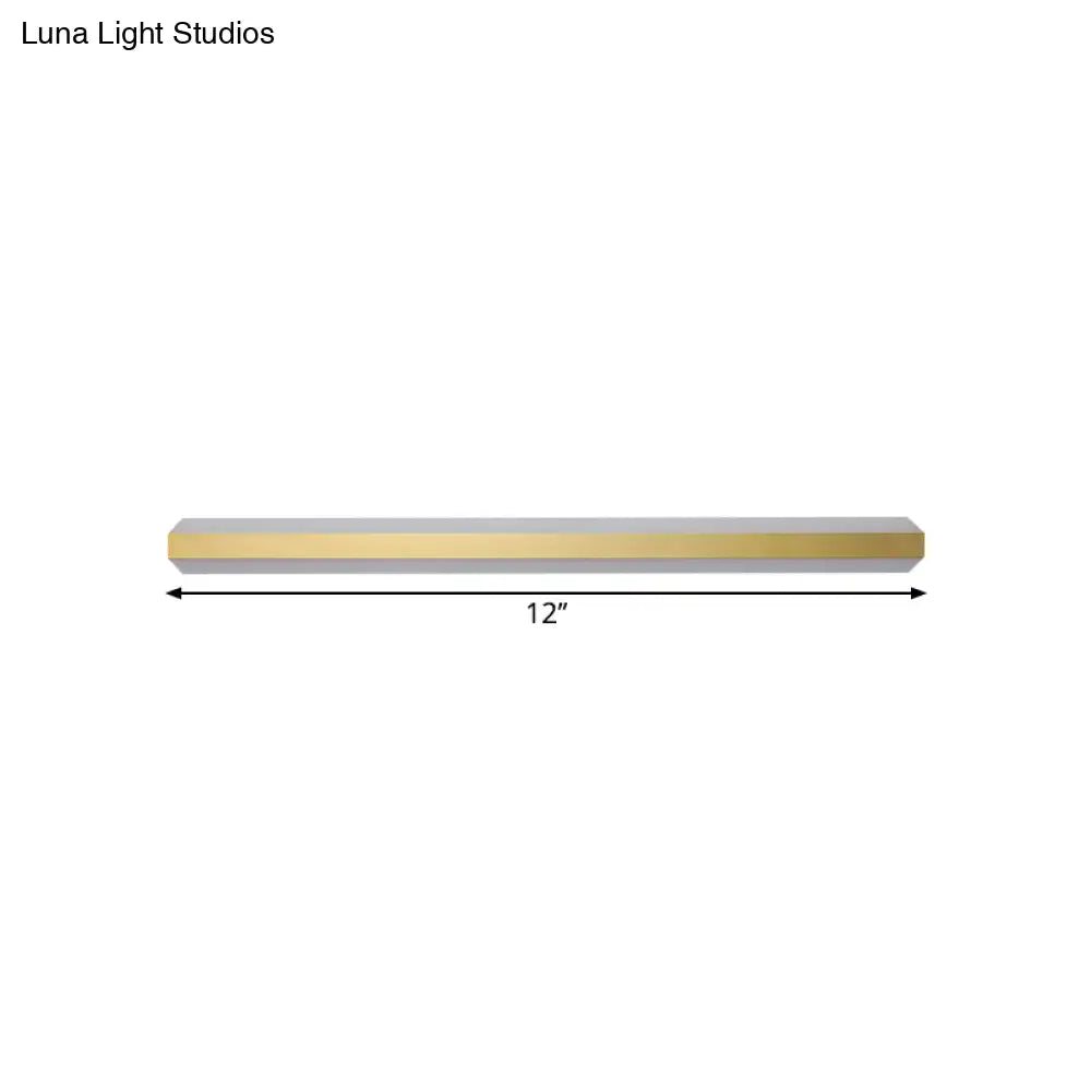 DecorBites™ DecorBites™ Gold LED Wall Light in Warm/White - Linear Acrylic Mount, 12"/16"/23.5" Wide