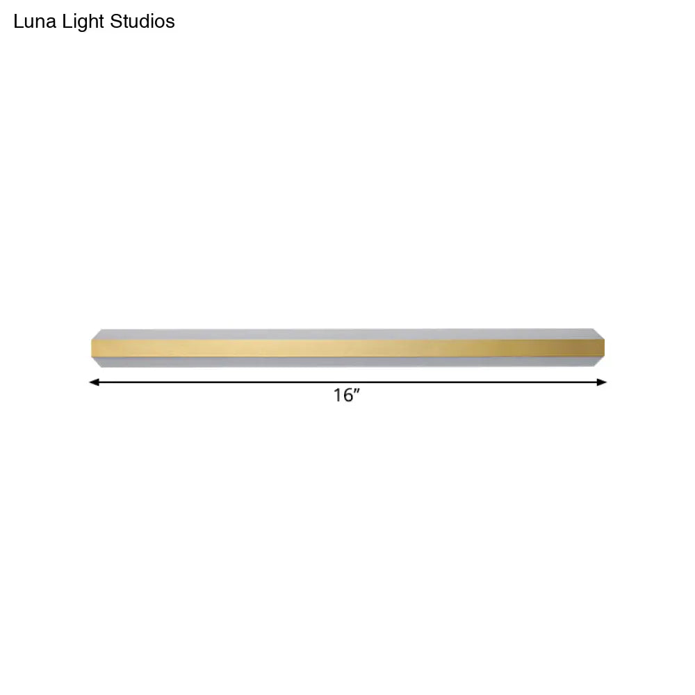 DecorBites™ DecorBites™ Gold LED Wall Light in Warm/White - Linear Acrylic Mount, 12"/16"/23.5" Wide