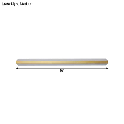 DecorBites™ DecorBites™ Gold LED Wall Light in Warm/White - Linear Acrylic Mount, 12"/16"/23.5" Wide