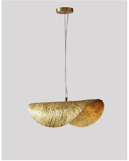 Gold Lotus Leaf Pendant Light - Modern LED Chandelier