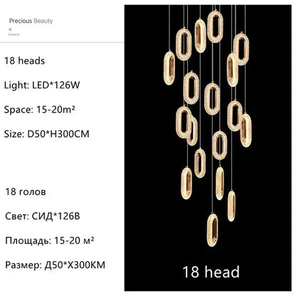 Gold lustre oval acrylic chandelier pendant light with 18 illuminated heads for elegant dining room decorbites gold lustre