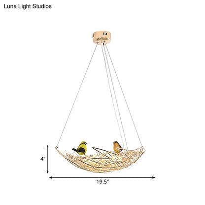 Lámpara de techo estilo art déco de metal dorado - Nest Lighting, 49,5/54,6 cm de ancho, 6/9 luces