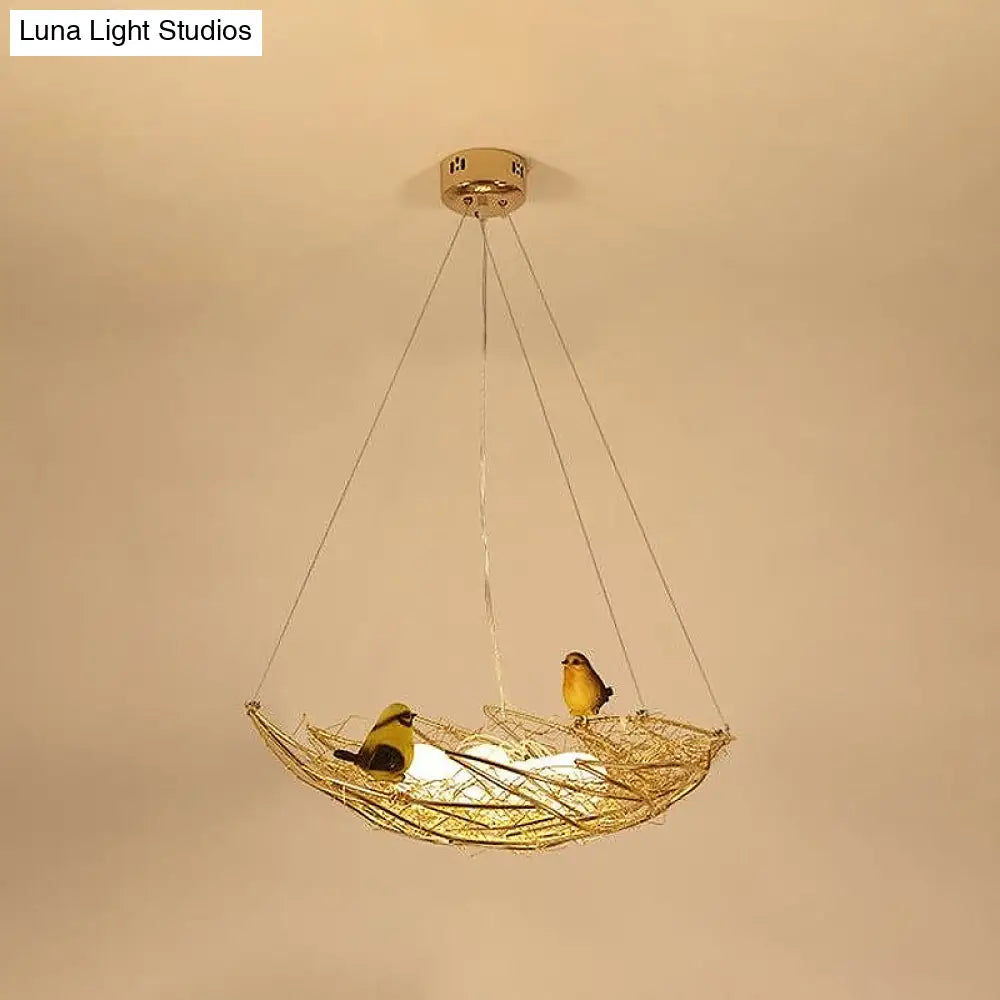 Lámpara de techo estilo art déco de metal dorado - Nest Lighting, 49,5/54,6 cm de ancho, 6/9 luces