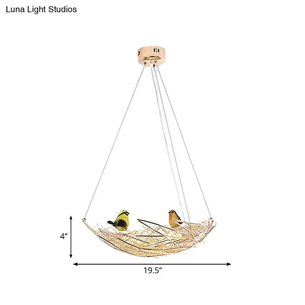 Lámpara de techo estilo art déco de metal dorado - Nest Lighting, 49,5/54,6 cm de ancho, 6/9 luces