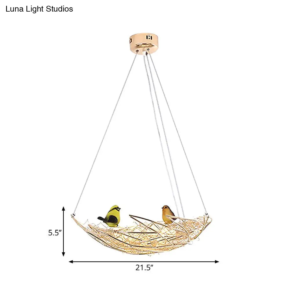 Lámpara de techo estilo art déco de metal dorado - Nest Lighting, 49,5/54,6 cm de ancho, 6/9 luces