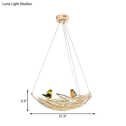 Lámpara de techo estilo art déco de metal dorado - Nest Lighting, 49,5/54,6 cm de ancho, 6/9 luces