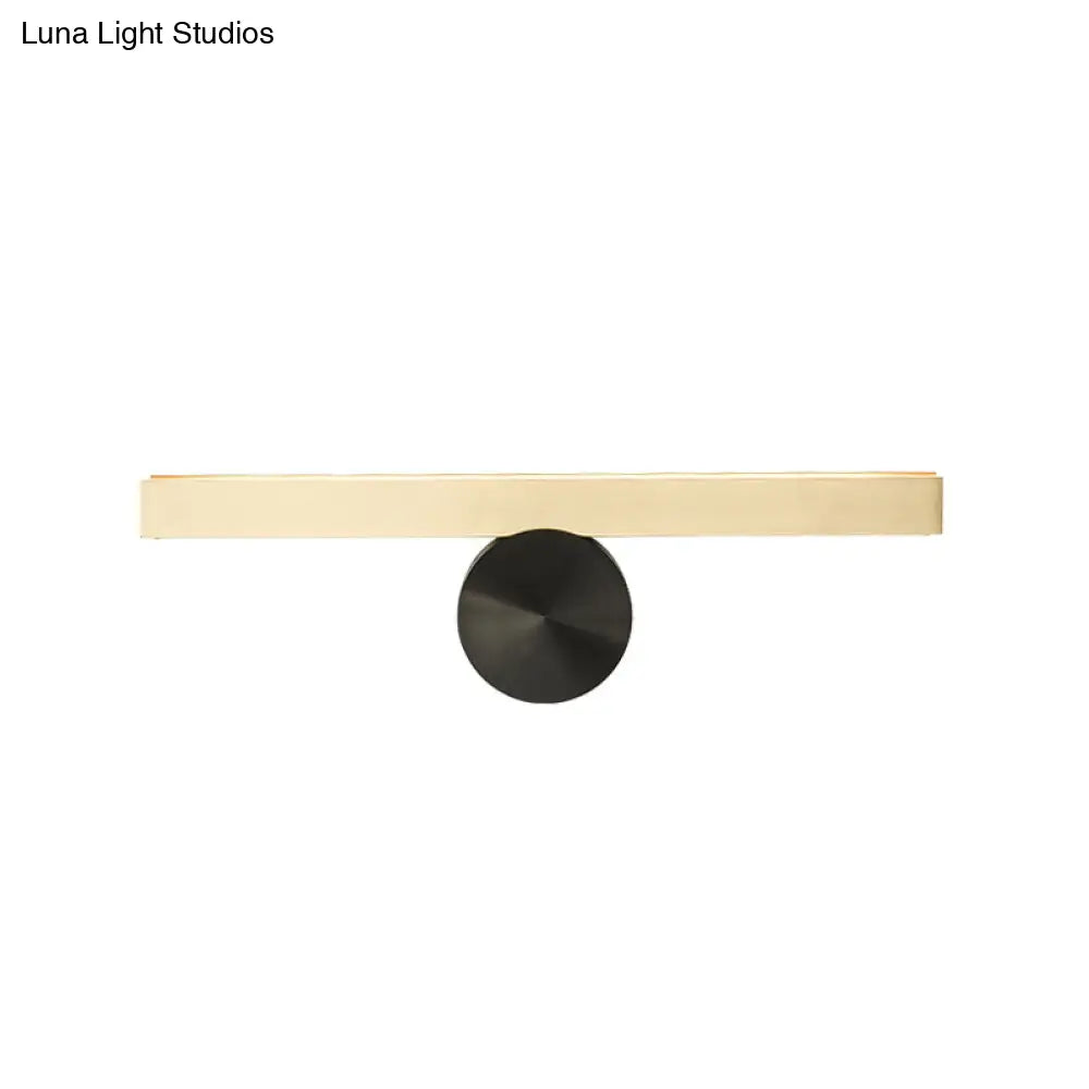 DecorBites™ DecorBites™ Gold Metal LED Vanity Wall Sconce with White/Warm Light for Bedroom