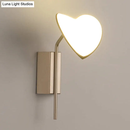 DecorBites™ Gold Metal LED Wall Sconce with Leaf Design for Hallways