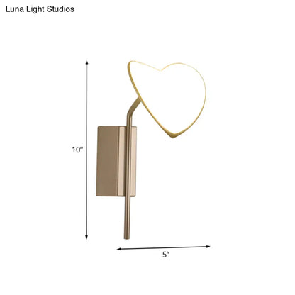 DecorBites™ Gold Metal LED Wall Sconce with Leaf Design for Hallways
