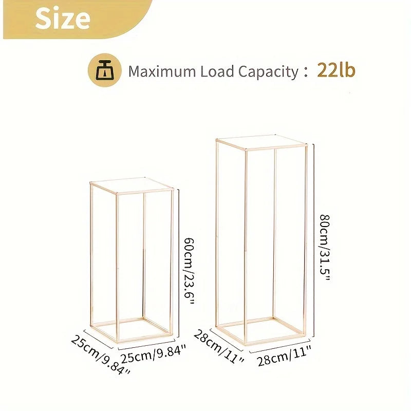 Gold Metal Vase Set for Home Events