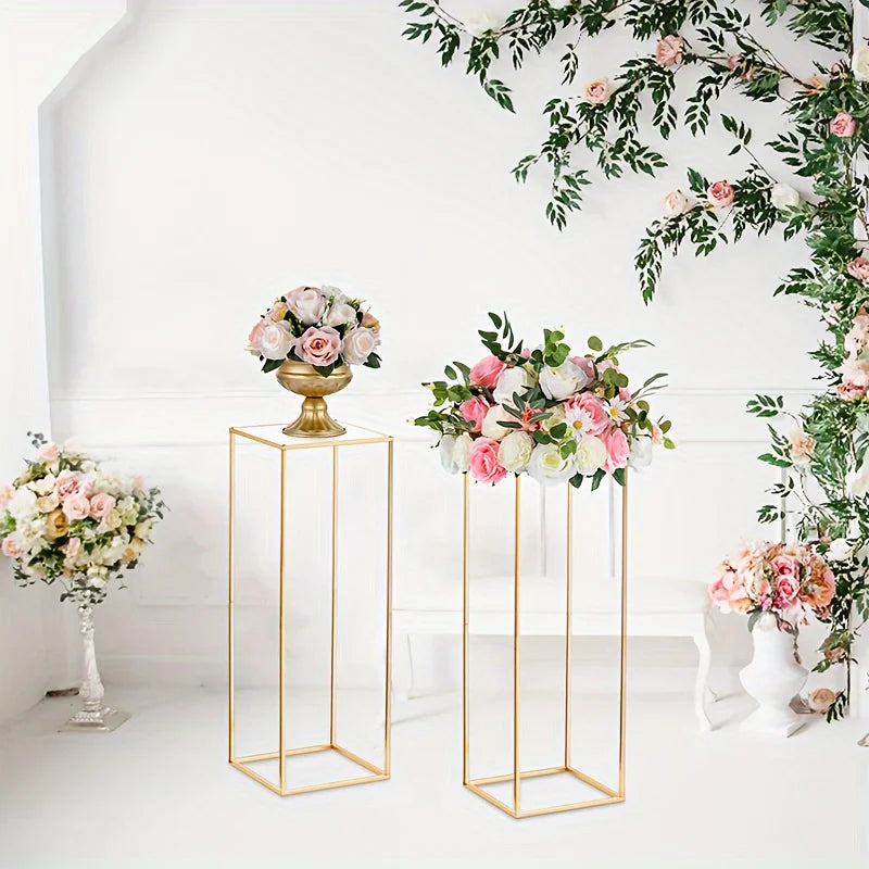 Gold Metal Vase Set for Home Events