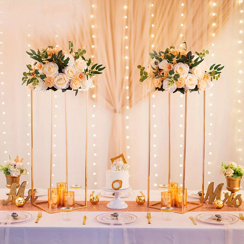 Gold Metal Vase Set for Home Events - Vase