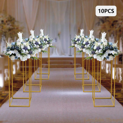 Gold Metal Wedding Flower Stand Set