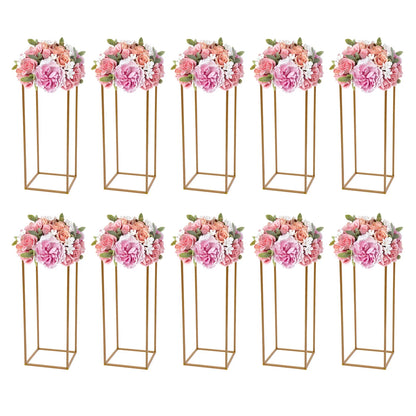 Gold Metal Wedding Flower Stand Set