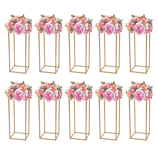 Gold Metal Wedding Flower Stand Set