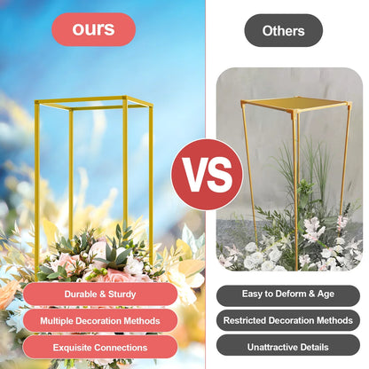 Gold Metal Wedding Flower Stand Set