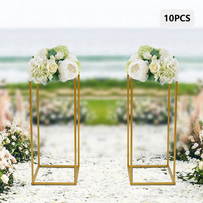 Gold Metal Wedding Flower Stand Set