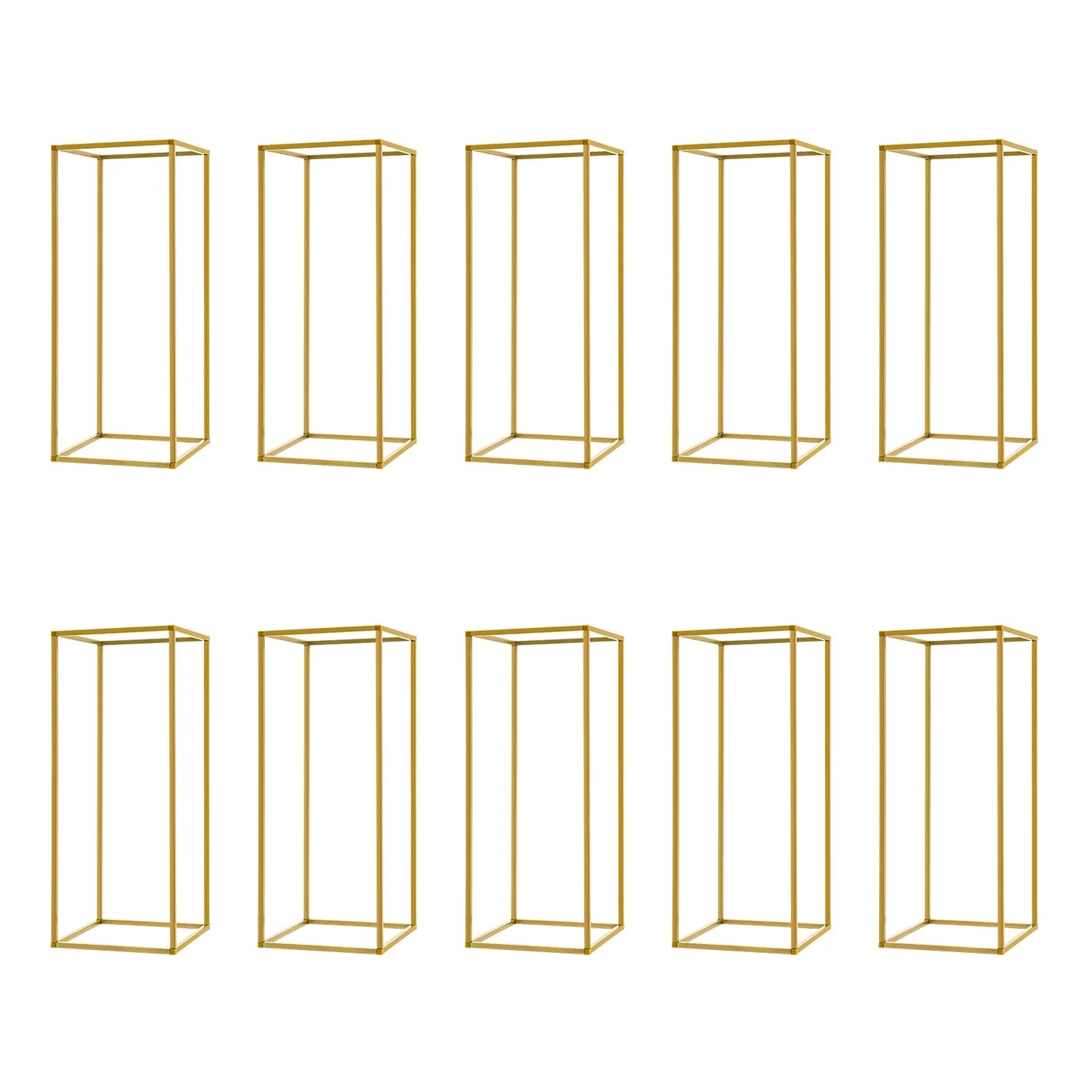 Gold Metal Wedding Flower Stand Set - Gold / United States