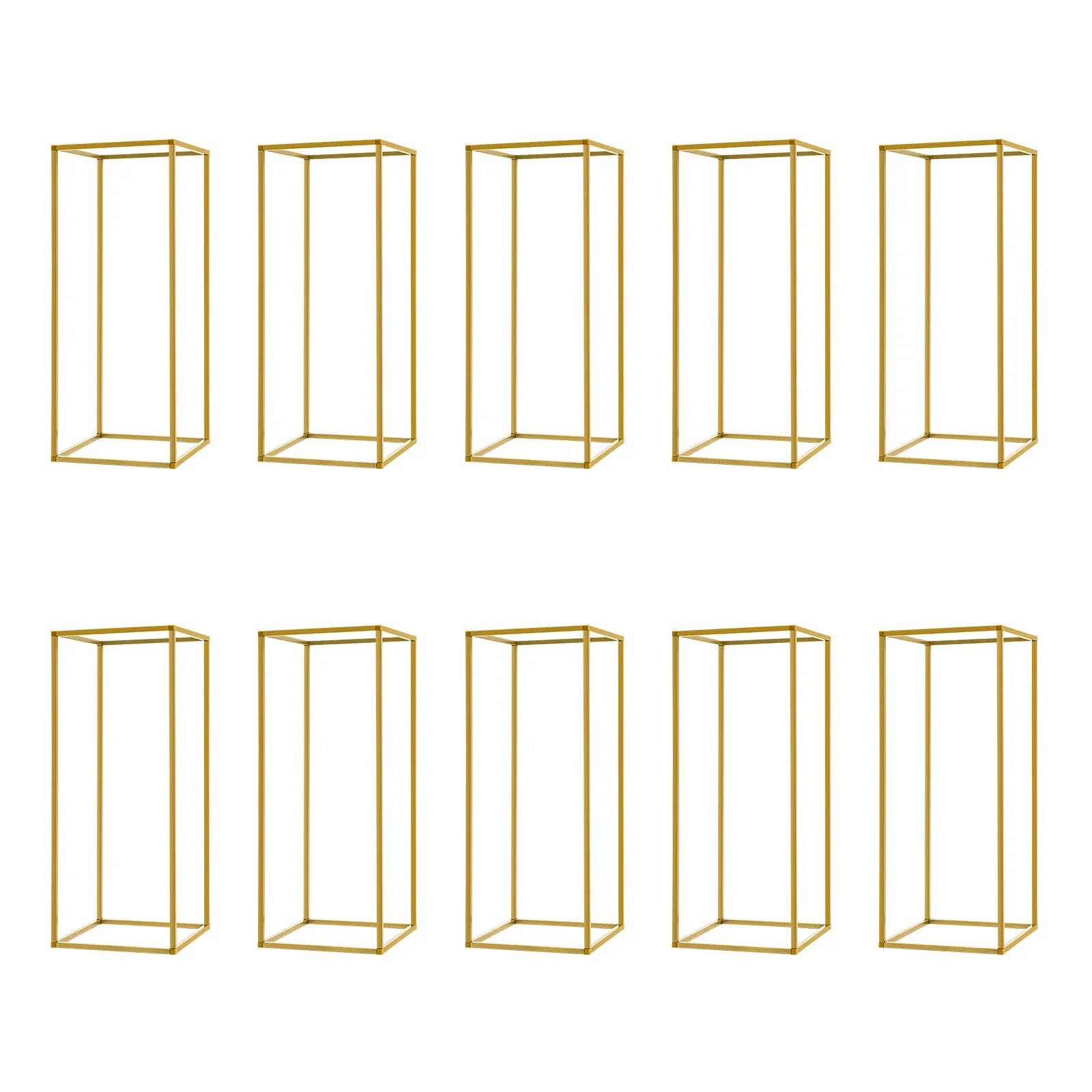 Gold Metal Wedding Flower Stand Set - Gold / United States