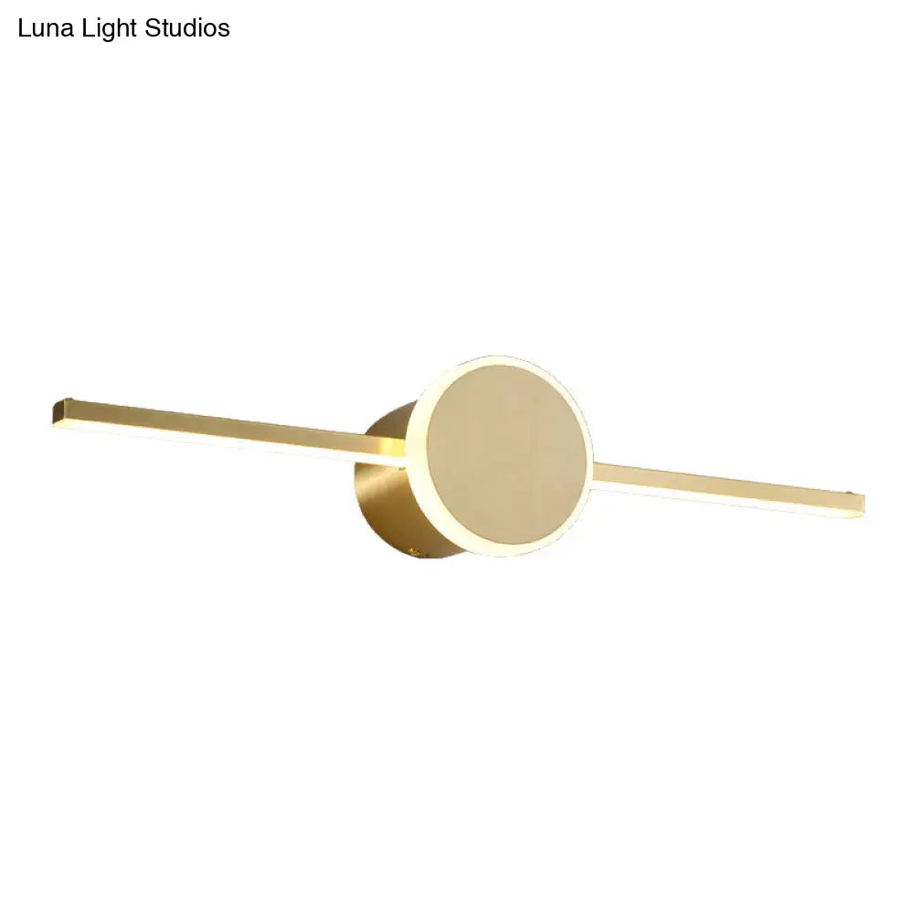 DecorBites™ DecorBites™ Gold Metallic LED Wall Sconce for Modern Washbasin Vanity Lighting
