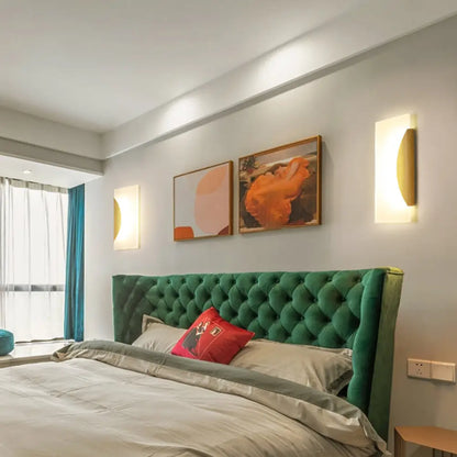 DecorBites™ Gold Minimalist LED Wall Sconce for Hallway - Rectangular Acrylic Design