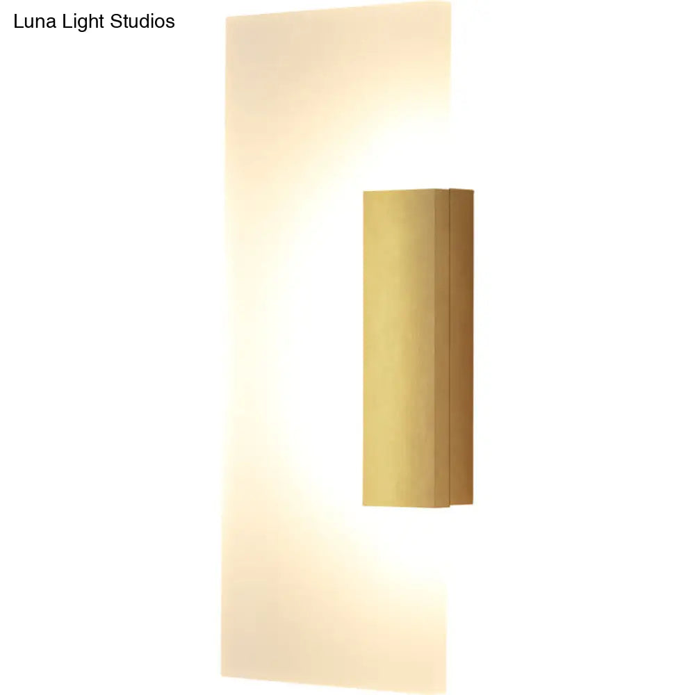 DecorBites™ Gold Minimalist LED Wall Sconce for Hallway - Rectangular Acrylic Design