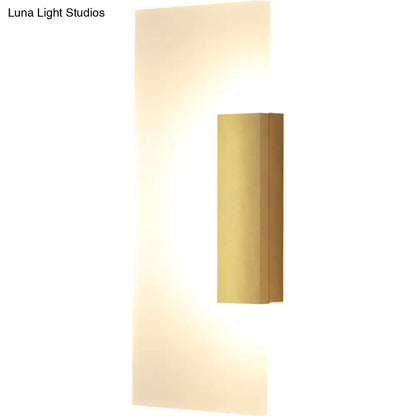 DecorBites™ Gold Minimalist LED Wall Sconce for Hallway - Rectangular Acrylic Design