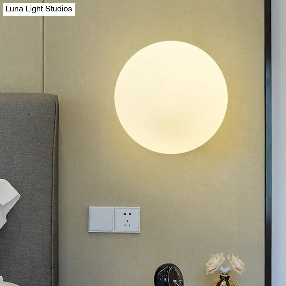 DecorBites™ Gold Modernist Wall Sconce with Opal Glass Shade for Bedroom Lighting