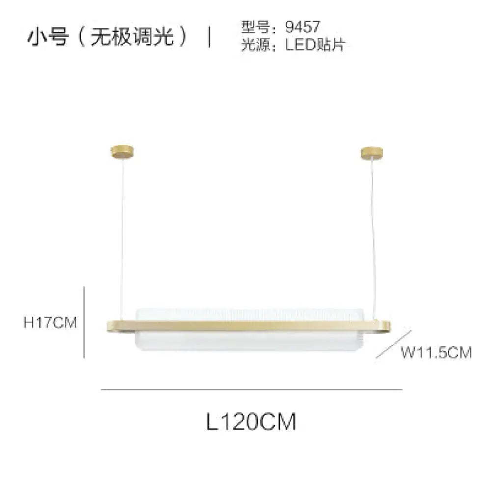 DecorBites™ Gold Nordic Linear Island Lamp: Acrylic LED Pendant Light for Dining Room