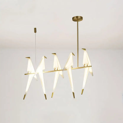 DecorBites™ Gold Origami Bird Island Pendant Lamp for Dining Room Decor