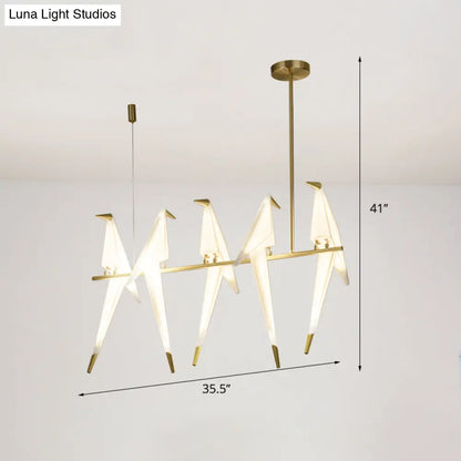 DecorBites™ Gold Origami Bird Island Pendant Lamp for Dining Room Decor