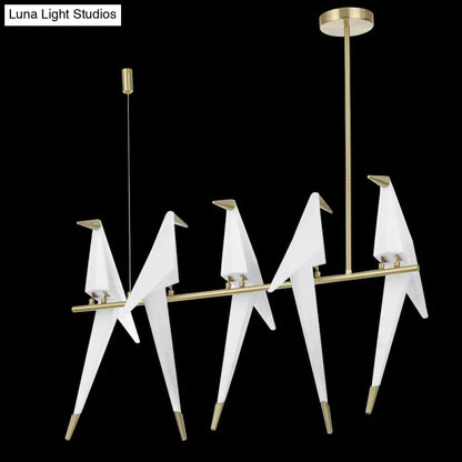 DecorBites™ Gold Origami Bird Island Pendant Lamp for Dining Room Decor